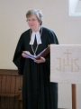 Dievkalpojumu ievada Ziemeļanglijas-Bradfordas draudzes mācītāja Gita Putce